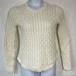 Jeanne Pierre 100% cotton cable knit sweater. Sz S